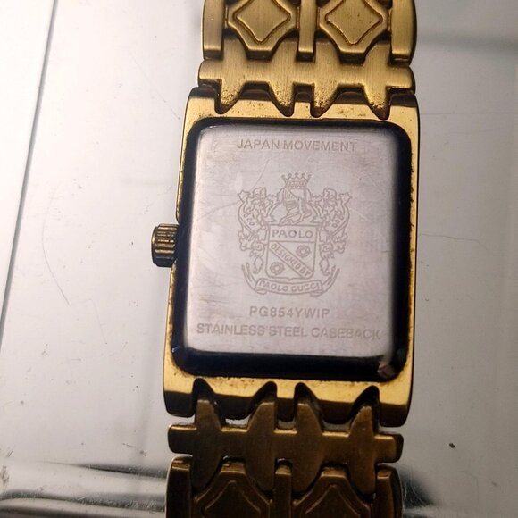 Vintage Paolo Gucci Quartz Watch Vintage Gold Tone Stainless Steel Caseback main image 12